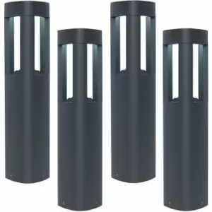 Image of Loops - 4 pack Outdoor Post Bollard Light Grey Triangle Modern Driveway Path Lamp led