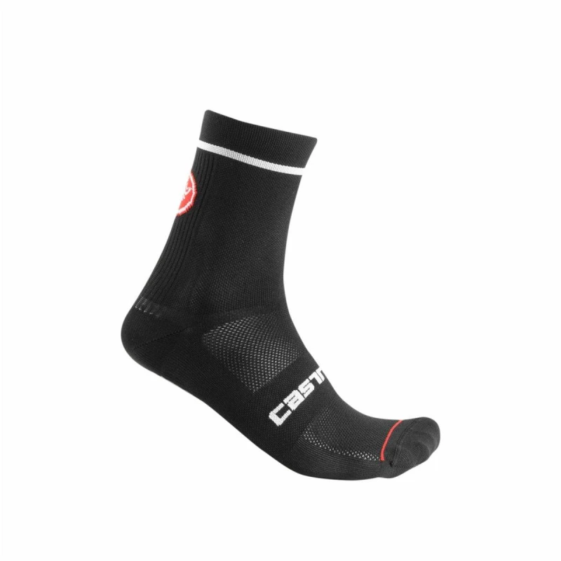 Image of Castelli Entrata 13 Black Unisex Socks, Size S/M