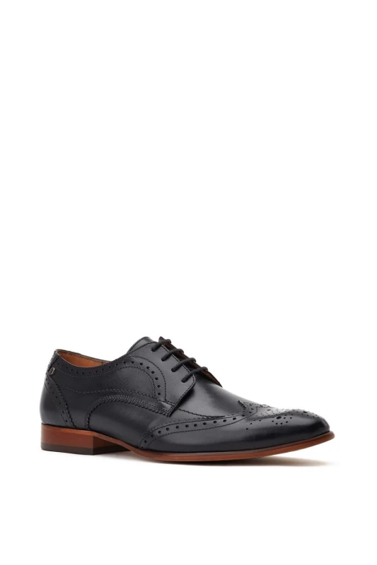 Image of Base London Base London Men Barbera Excel Brogue in Black Size: 13 Black 13 Male 5038538370499