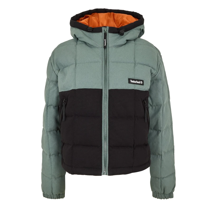 Image of Timberland Womens Puffer Short Puffer Jacket BalsamGreen/Blk female 8 (XS)