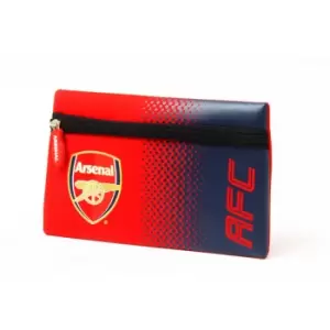 Image of Arsenal FC Official Fade Football Crest Design Flat Pencil Case (One Size) (Red/Navy)