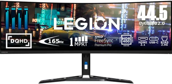 Image of Lenovo Legion 44.5" 67B1GAC3UK Dual Quad HD Curved Gaming LCD Monitor