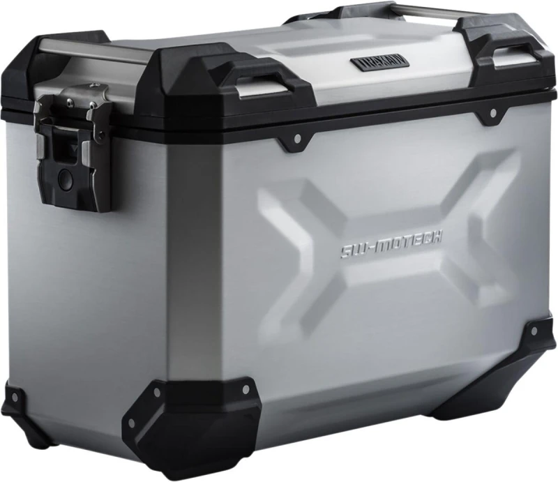 Image of ALK.00.733.10000L/S - SW Motech TRAX Adventure Hard Pannier Case For KTM Adventure 1050 2015-2016 Left - Silver Anodized/Silver ALK.00.733.10000L/S