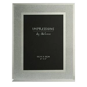 Image of 5" x 7" - Impressions Silver Glitter Crystal Photo Frame