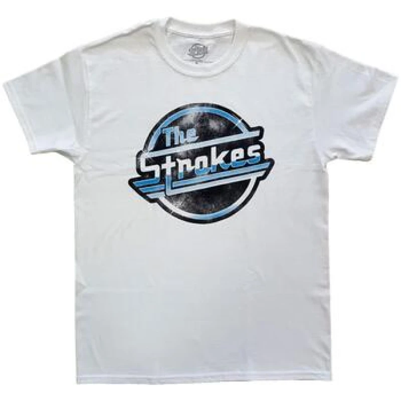 Image of The Strokes The Strokes Men OG Magna Distressed T-Shirt in White Size: Small White S Male 5063238549920