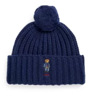 Image of Polo Ralph Lauren Embroidered Bear Beanie - Blue