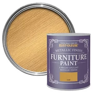 Image of Rust-Oleum Gold Metallic Finish Furniture Paint 12 5ml