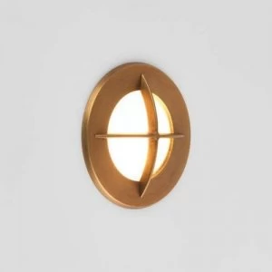 Image of LED 1 Light Outdoor Wall Light Antique Brass IP65