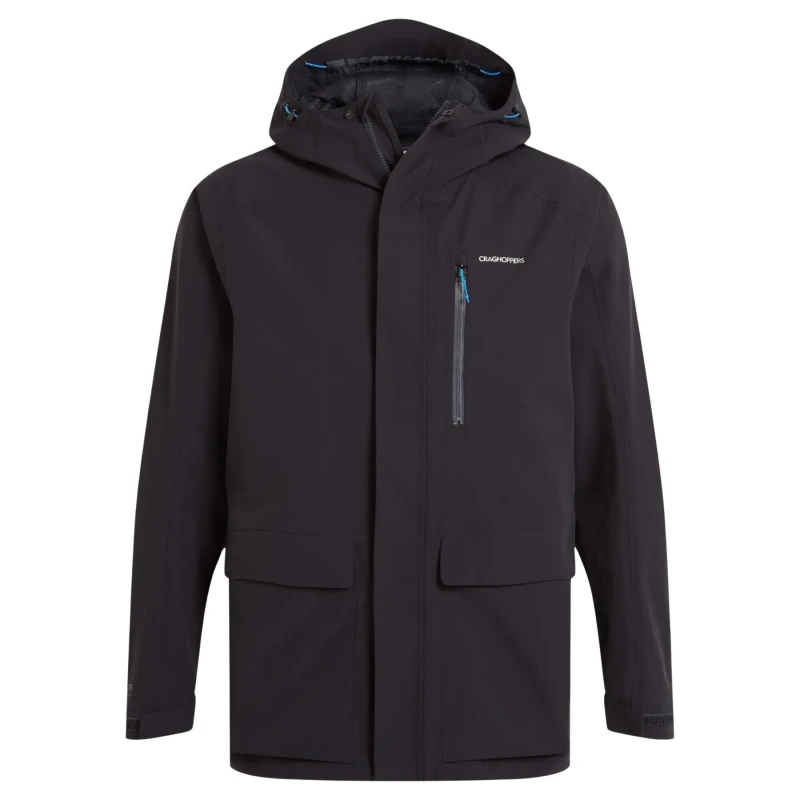 Image of Craghoppers Craghoppers Men Lorton Stretch Waterproof Breathable Jacket in Dark Navy Size: Medium Dark Navy M Male 5063260096379