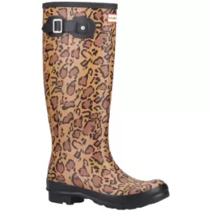 Image of Hunter Womens Original Tall Leopard Print Wellington Boots UK Size 4 (EU 37)