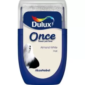 Image of Dulux Once Almond White Matt Emulsion Paint 30ml