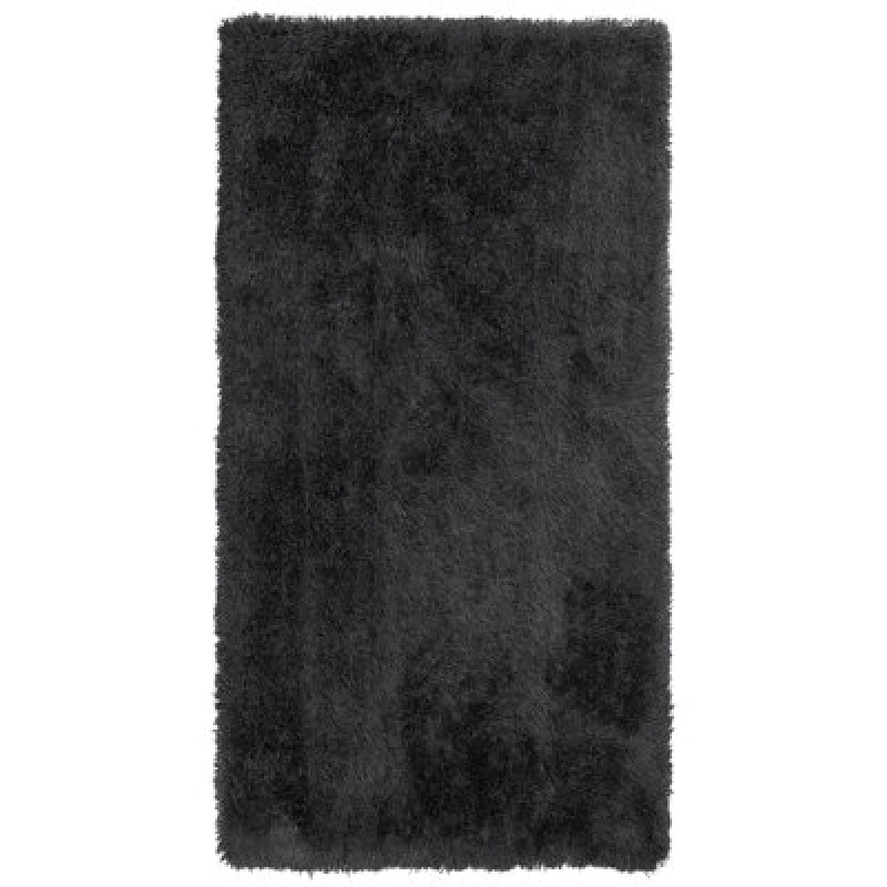 Image of Beliani Shaggygy Rug Cide Black 80 X 150 Cm