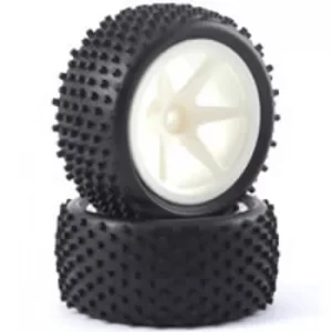 Image of Fastrax 1/10Th Mounted Buggy Tyres Lp 'Stub' Rear (Spoked)