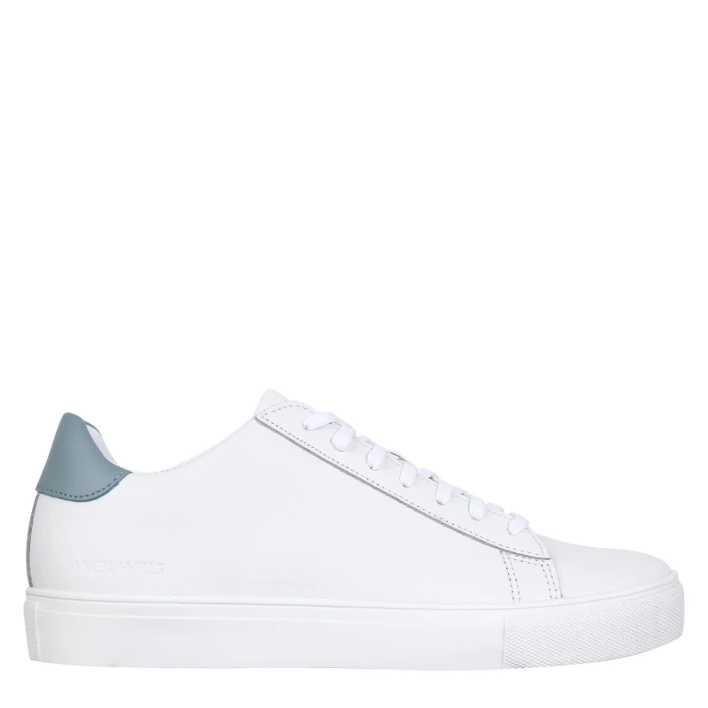 Image of Jack Wills Low Leather Trainer - White White 3