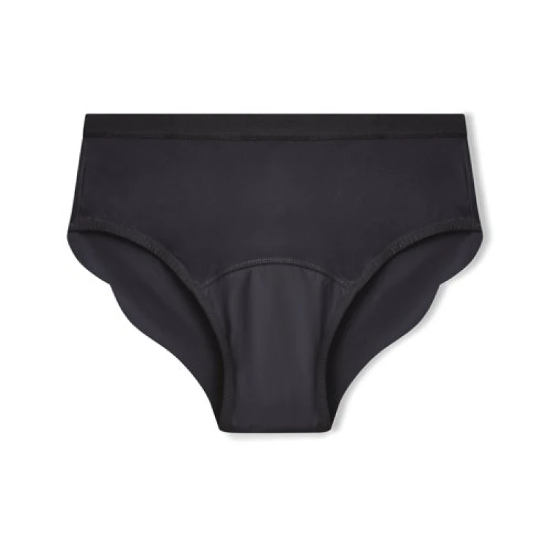 Image of Bionic Body Nixi Body - Susie Sporty Hip Hugger Black Periods Knickers (Size 14-16) Sustainable Medium 15ml Absorbent Leak Proof Breathable