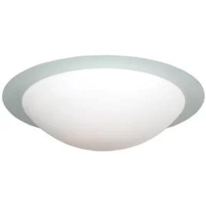 Image of Dubro Bowl Semi Flush Ceiling Light White