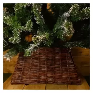 Image of Premier - Natural Wicker Christmas tree skirt - Stand Cover (brown) - 30x52cm
