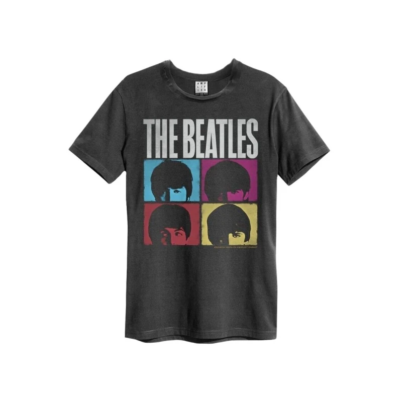 Image of Amplified Amplified Men Hard Days Night The Beatles T-Shirt in Charcoal Size: Small Charcoal S Male 5063470376742