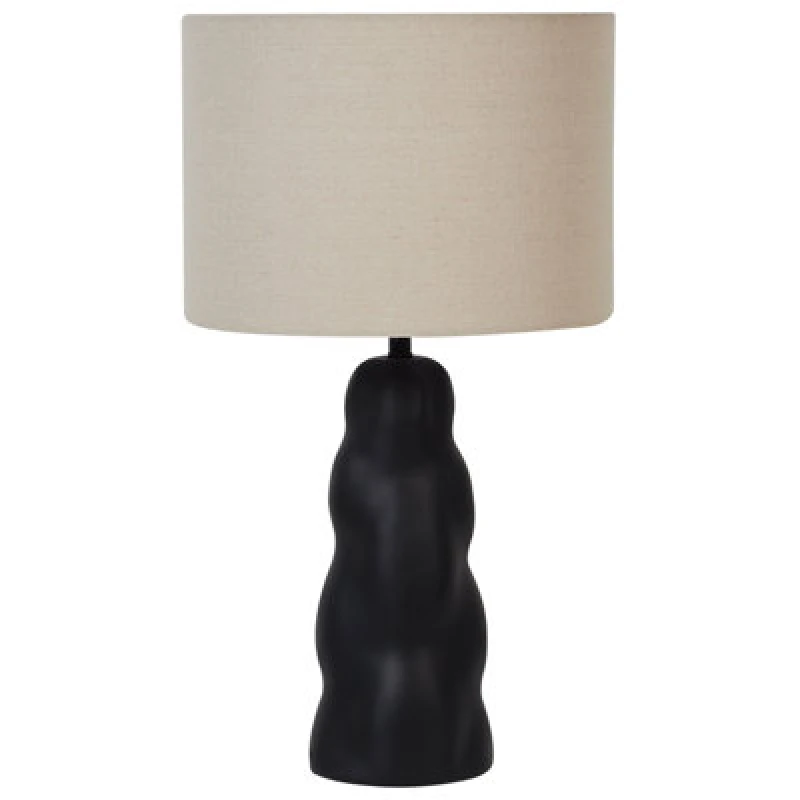 Image of Beliani Table Lamp Vilar Ceramic Black
