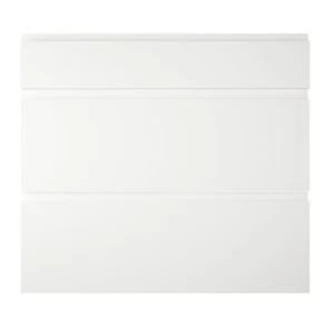 Image of Cooke Lewis Appleby High Gloss White Pan drawer front W800mm Set of 3