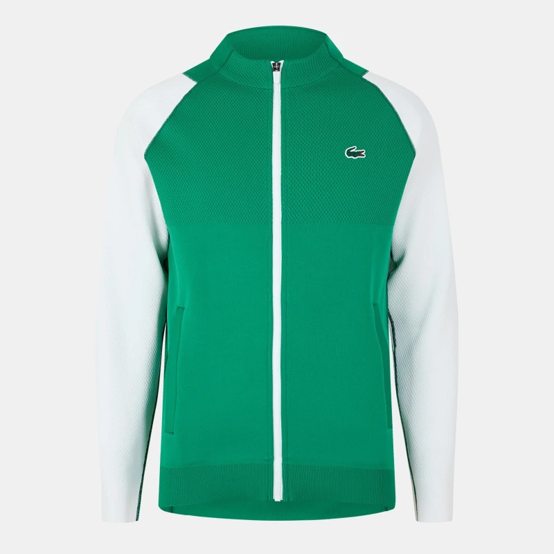 Image of Lacoste Mens Crew Neck Jumper Green/White male XS