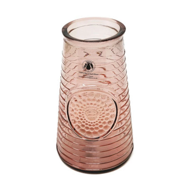 Image of Verano Spanish Ceramics Recycled Glass Mandala Pink Home Decor Medium Vase (H) 27.5Cm