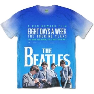 Image of The Beatles - 8 Days a Week Movie Poster Unisex Small T-Shirt - Sublimated,White