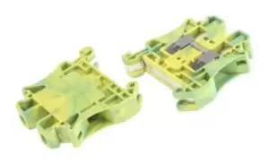 Image of Phoenix Contact Green/Yellow UT 10-PE Standard Din Rail Terminal, 20 6 AWG, 0.5 16mm, ATEX