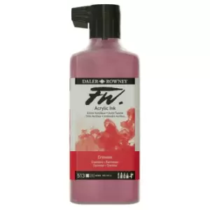 Image of Daler-Rowney FW Artists Acrylic Ink 180ml Crimson