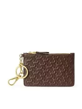 Image of Lauren by Ralph Lauren Zip Card Cas-card Case-small In Debossed Effect, Tan, Women