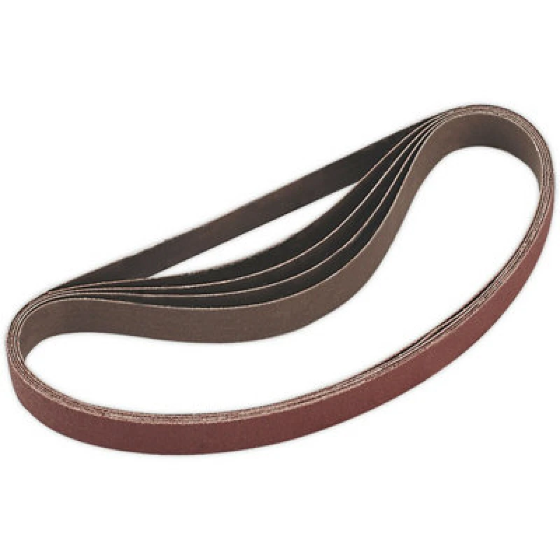 Image of Loops 5 PACK - 20mm x 520mm Sanding Belts - 80 Grit Aluminium Oxide Slim Detail Loop Multi