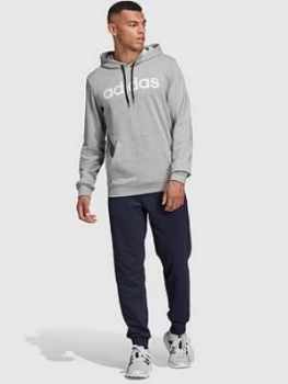 Image of Adidas Hooded Tracksuit - Medium Grey Heather