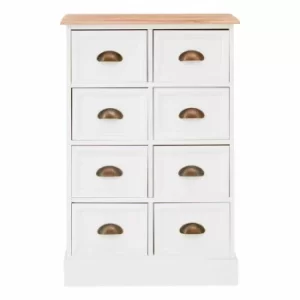 Image of Premier Housewares Austin 8 Drawer Chest, white