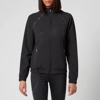 Image of Calvin Klein Performance Womens Reflective Slim Fit Woven Jacket - CK Black - S
