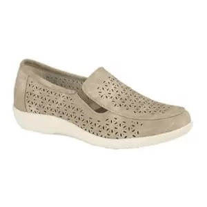 Image of Boulevard Womens/Ladies Perforated Slip On Shoes (5 UK) (Stone)