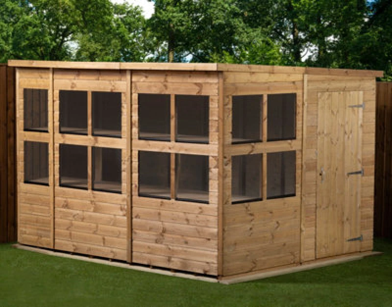 Image of Empire Sheds Empire Pent Potting Shed 10X8 Single Door