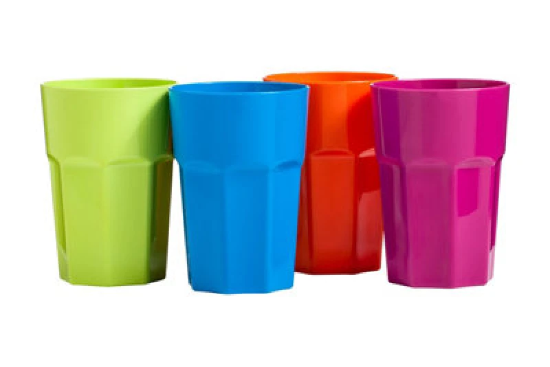 Image of Premier Housewares Round Set Of 4 Assorted Plastic 440ML Tumblers, Colorful Round Tumbler, Durable & Scratch Resistant Tumbler Multi