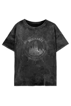 Image of Hogwarts Constellation Acid Wash T-Shirt