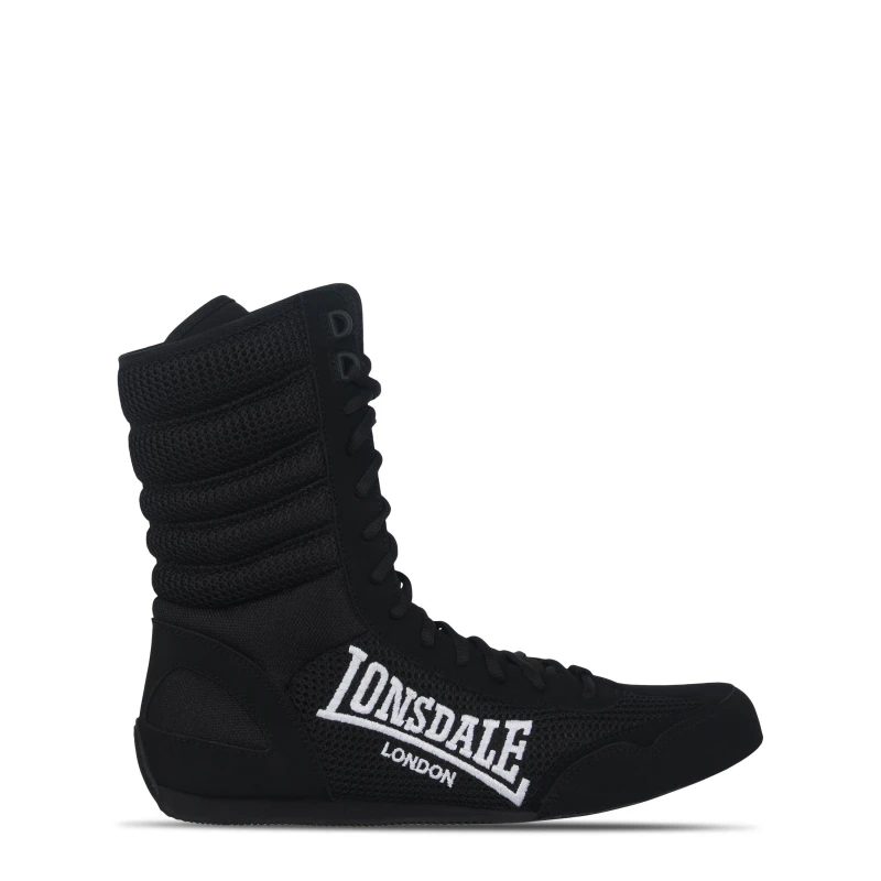 Image of Lonsdale Contender Boxing Boots Black/White unisex 9 (43)
