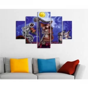 Image of ST133 Multicolor Decorative MDF Painting (5 Pieces)