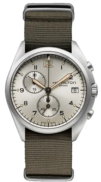 Image of Hamilton Watch Khaki Aviation Pilot Pioneer Chrono - Silver HM-543