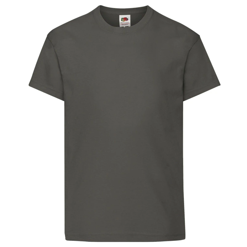 Image of Fruit of the Loom Original Short Sleeve T-Shirt in Mid Grey Size: 12-13 Years Mid Grey Unisex 12-13 Years