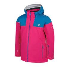 Image of Dare 2B Pink 'Entail' Waterproof Insulated Stretch Jacket - age 11-12