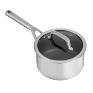 Image of Ninja Zerostick Stainless Steel 18cm Saucepan with Lid - C60218UK