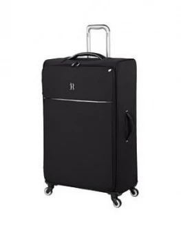 Image of IT Luggage Glint Large Black/White Trim Suitcase