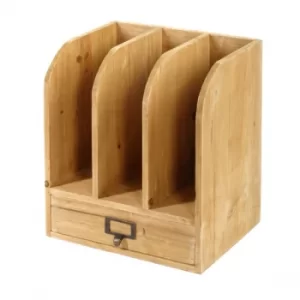 Image of Wooden Files with Drawer 30 x 23 x 35 cm