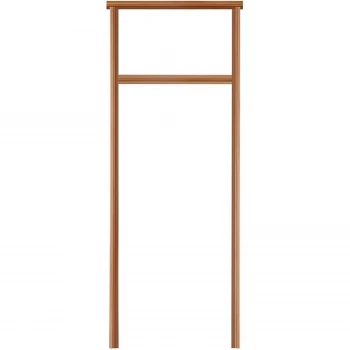 Image of Door Frame with Fanlight External Unfinished Hardwood - To Suit up to Door Size 915 x 2135mm