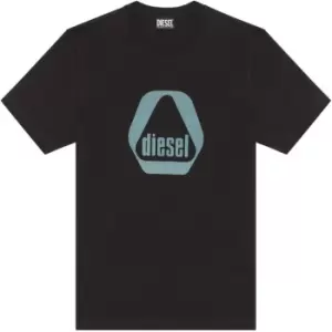Image of Diesel 6 Sided Print T-Shirt Mens - Black