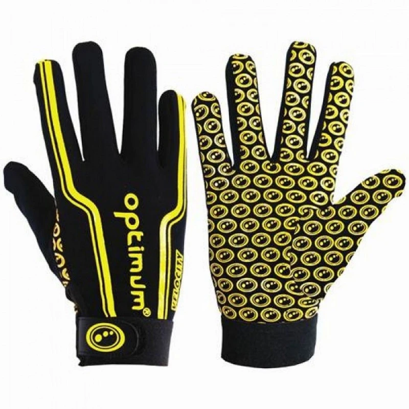 Image of Optimum Velocity Rugby Glove in Yellow Size: XL Yellow Unisex XL