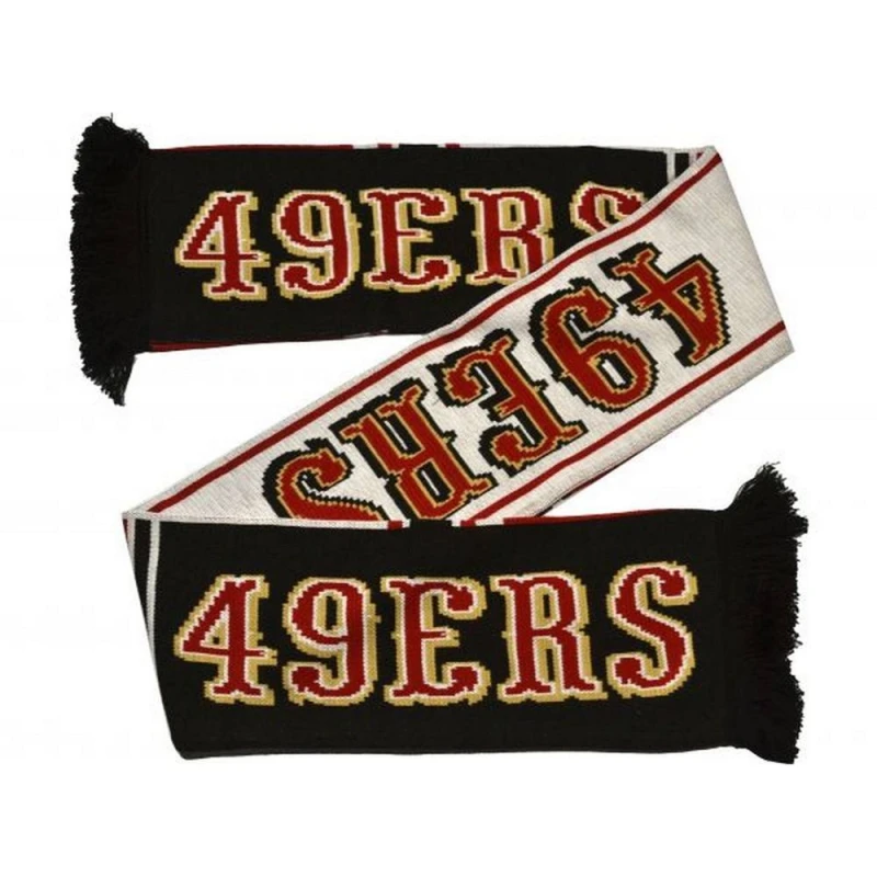 Image of San Francisco 49ers Mens Colour Rush Bar Scarf in Black Male One Size